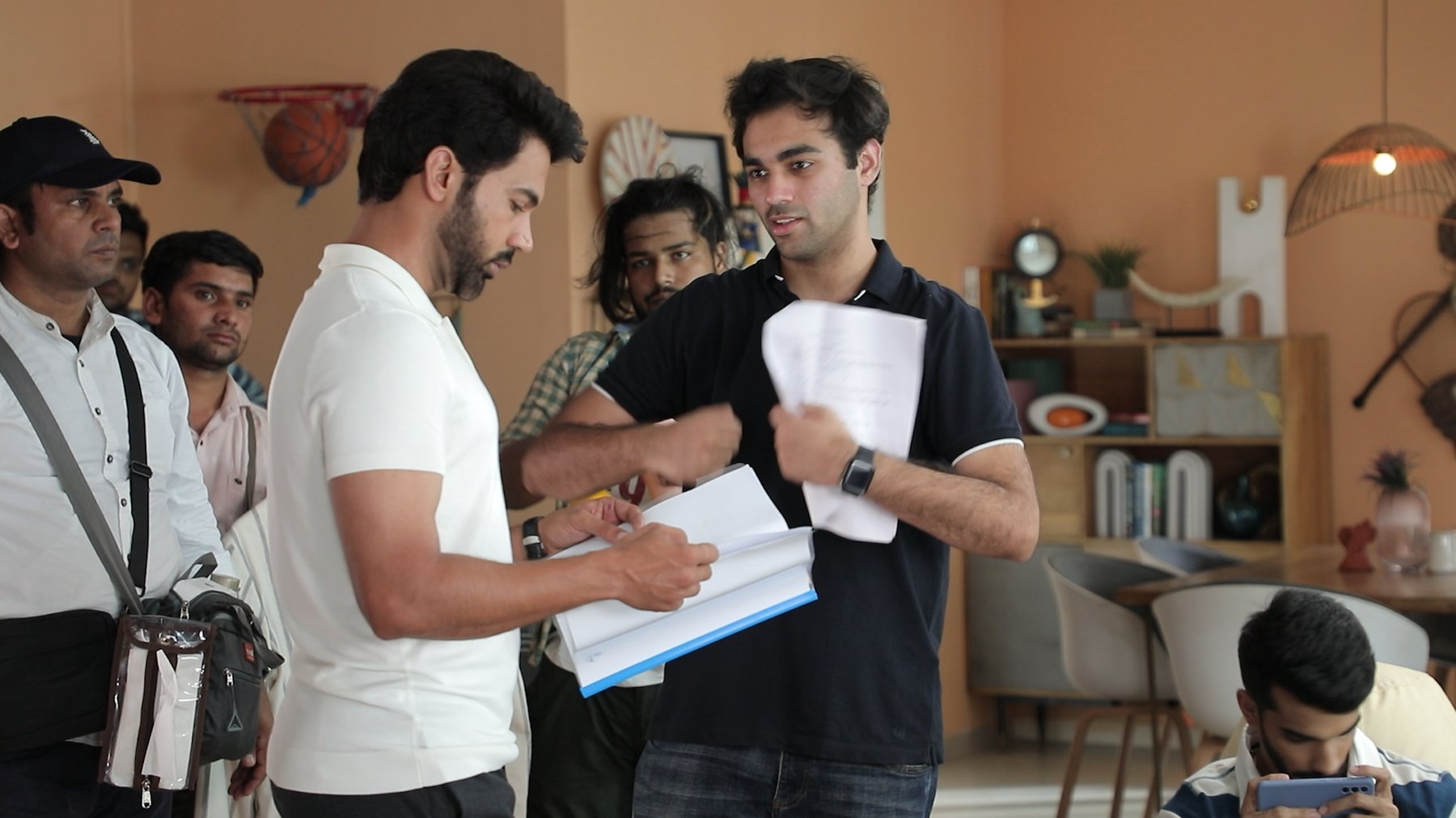 Kushaal Chawla directing Rajkummar Rao on set